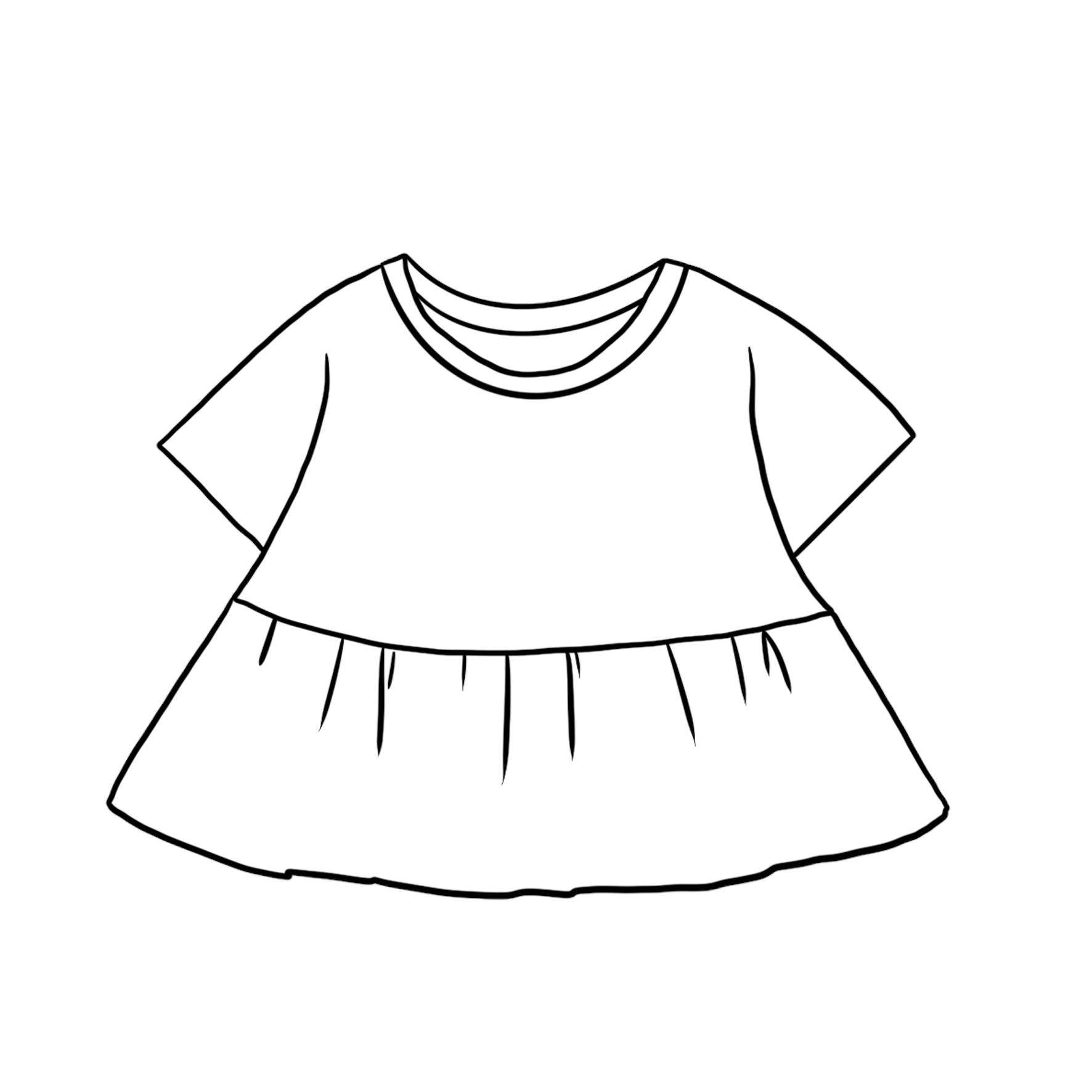 Childrens Peplum Top