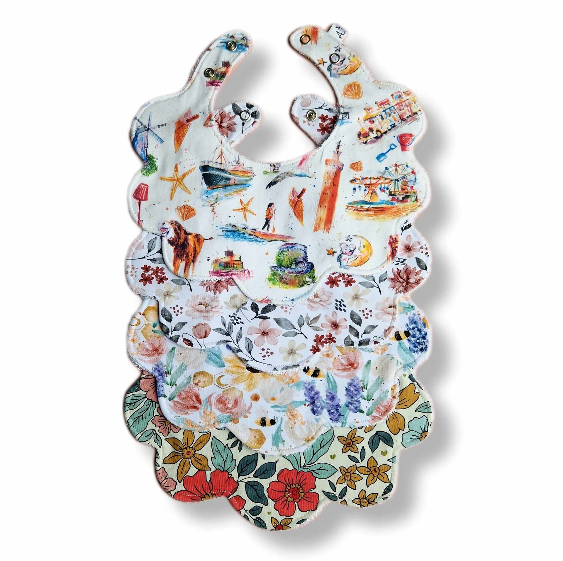 Handmade Scalloped Bibs